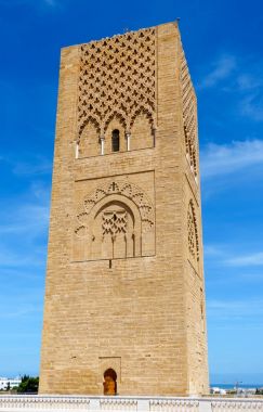 Closeup Hassan Kulesi'ne Rabat, Morocco
