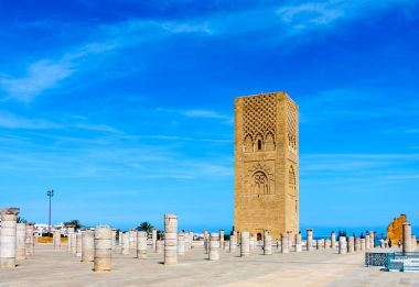 Hassan Kulesi'ne Rabat, morocco