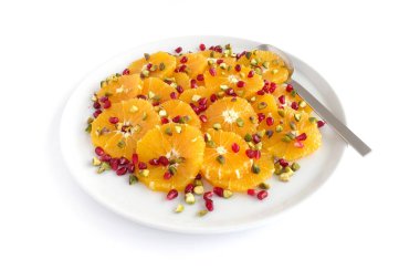 Nar ve antep fıstığı Portakal Salatası   