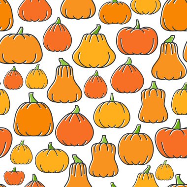 Seamless modeli farklı şekiller kabak hasat