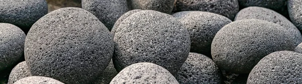 Абстрактный гладкий круглый камушек морской камень текстура фона — стоковое фото