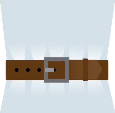 Kahverengi deri kemer sıkılır