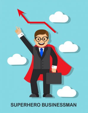 Başarılı bir iş adamı süper kahraman