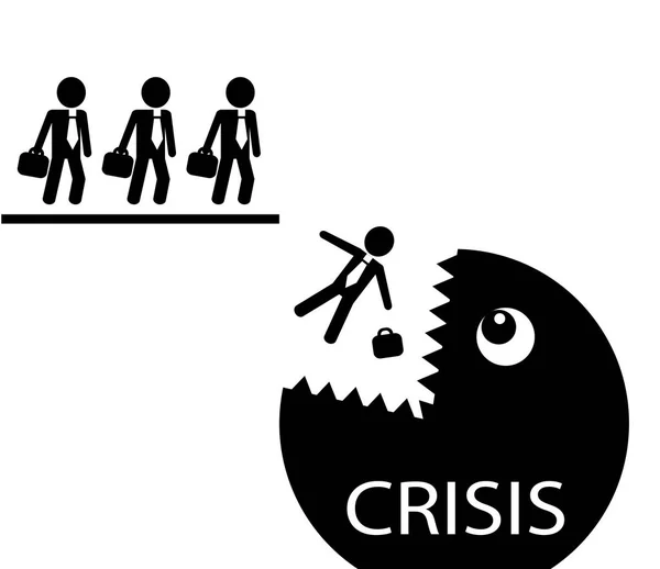 Zakenmensen en crisis — Stockvector