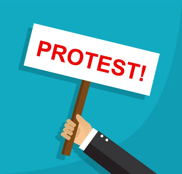 Protest and disagreement of an employee — Stock Vector