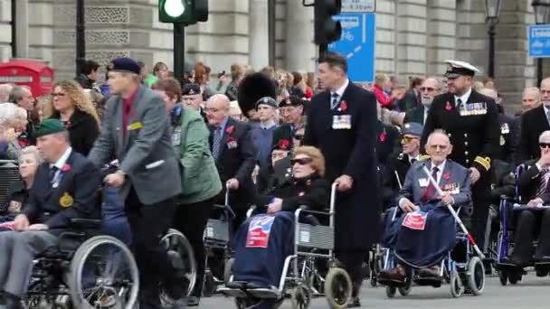 Remembrance Day Parade, London — Stock Video