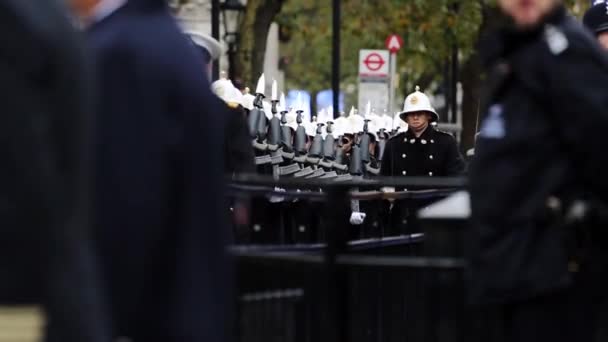 Desfile del Día del Recuerdo, Londres — Vídeos de Stock