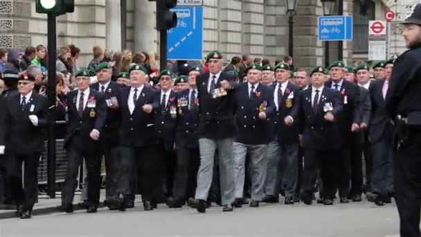 Desfile del Día del Recuerdo, Londres — Vídeo de stock