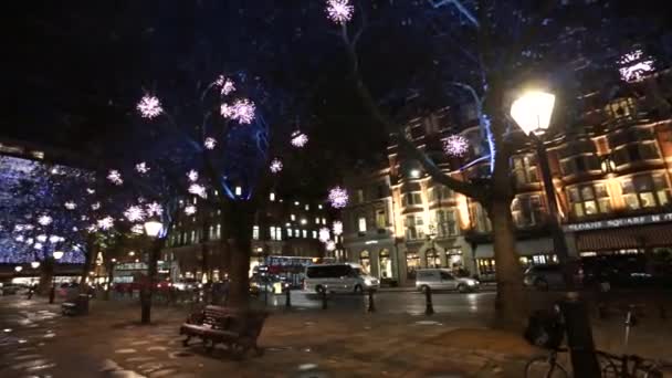 Affichage des lumières de Noël, Sloane Square, Londres — Video