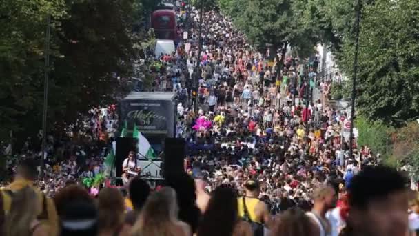 2017, Notting Hill Carnival, jährliche Veranstaltung in London — Stockvideo