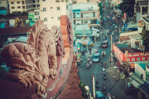Trafik Saigon, Vietnam için havadan görünümü