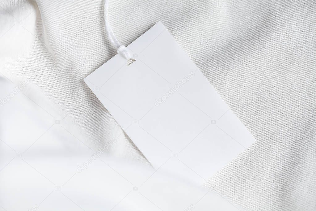 Clothes label tag blank white mockup — Stock Photo © ollzha 189336344