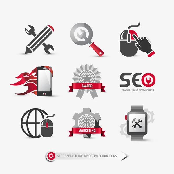 Conjunto de ícones de SEO Ilustrações De Stock Royalty-Free