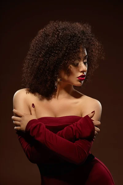 Kız kırmızı, portre, moda, moda