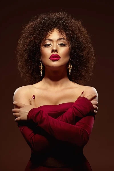 Kız kırmızı, portre, moda, moda