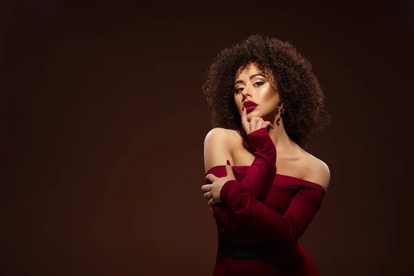 Kız kırmızı, portre, moda, moda