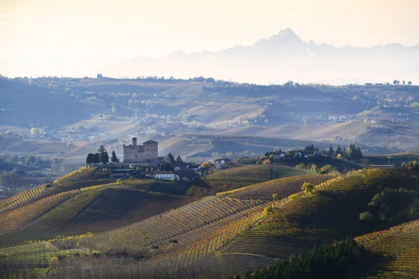 Landschaft Weinberge von langa piemont italien — Stockfoto