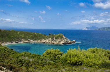 Sk Adası üzerinde Krifi Amos beach, üstten görüntülemek