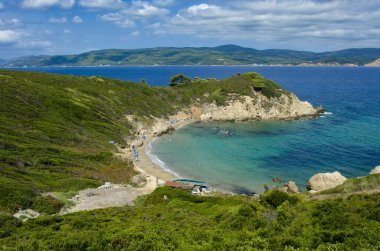 Sk Adası üzerinde Krifi Amos beach, üstten görüntülemek