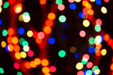 Bulanık çok renkli küresel ışıklar