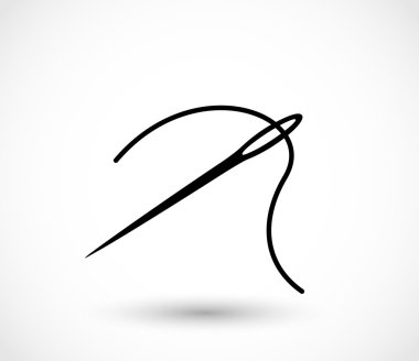 Bir iğne simge vektör ile konu