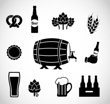 Vektör bira Icon set 