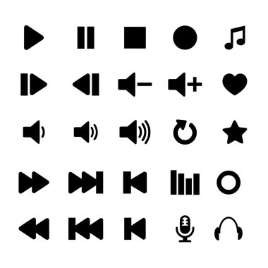 Vektör oyuncu Icon set