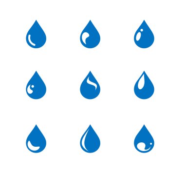 Vektör su damla Icon set