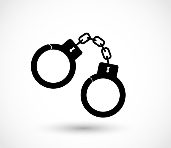 Handcuffs icon vector illustration