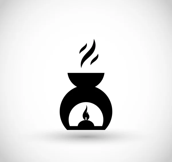 Aroma kaars schoorsteen pictogram vector — Stockvector