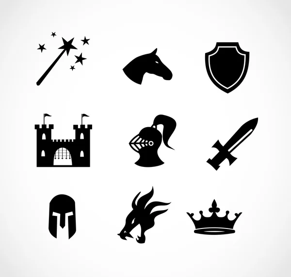 Fantasy icon set vector — Stock vektor