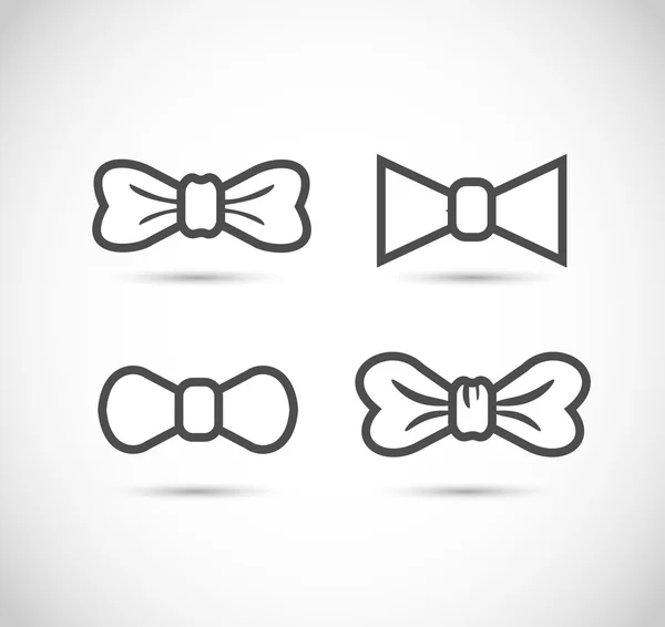 Bow set icon vector — Stock Vector