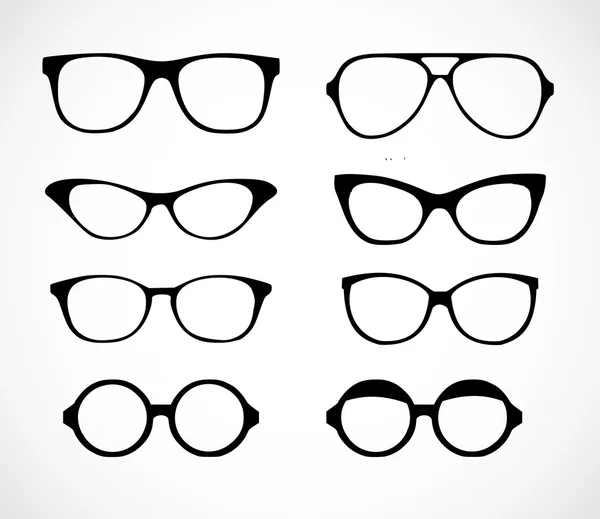 Geek glasses set vector — Stockový vektor