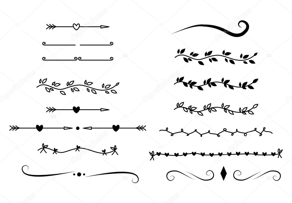 Divider set vector illustration