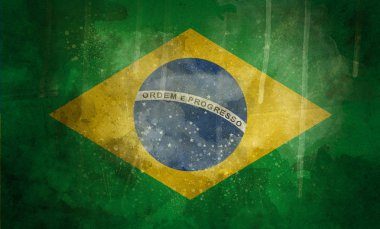 Brasil grunge bayrak vintage sanat