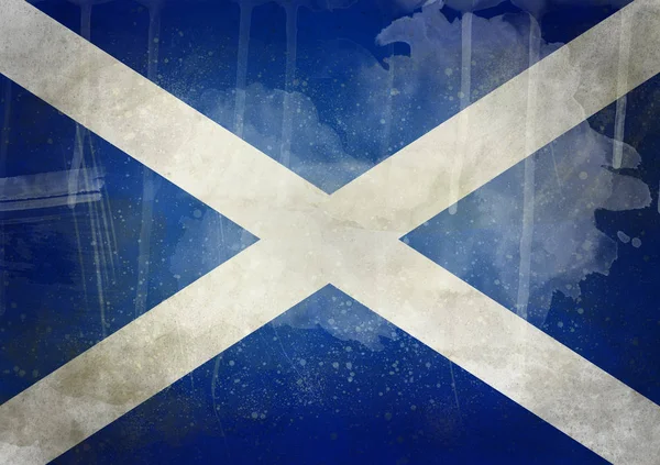 Escócia grunge bandeira arte do vintage — Fotografia de Stock