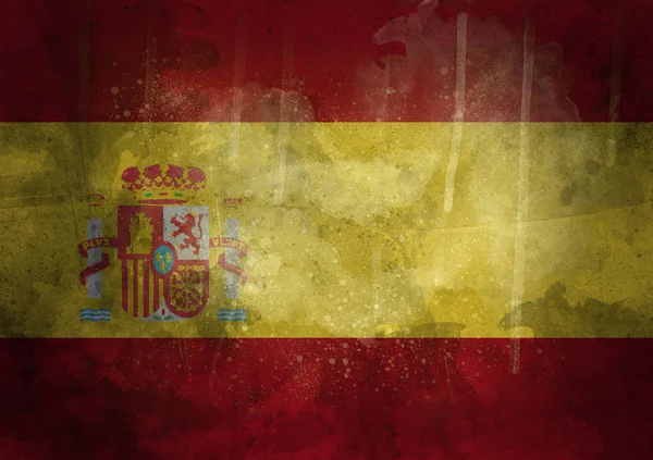 Espanha grunge bandeira arte do vintage — Fotografia de Stock