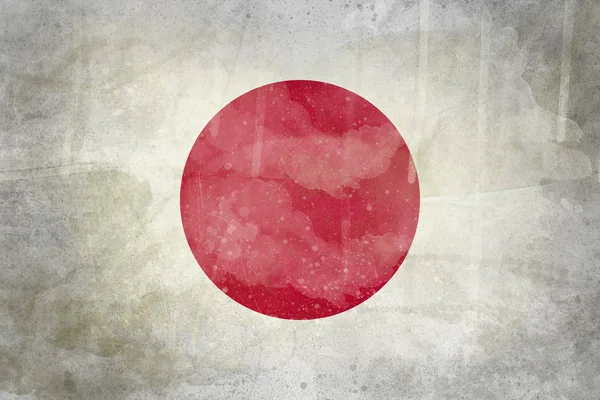 Japonsko grunge vlajky vintage umění — Stock fotografie