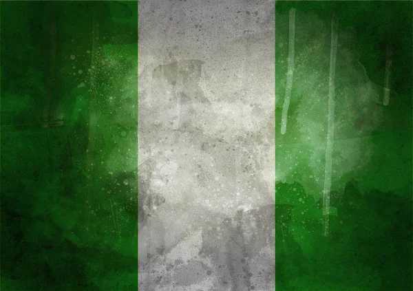 Nigeria flaga ilustracja — Zdjęcie stockowe
