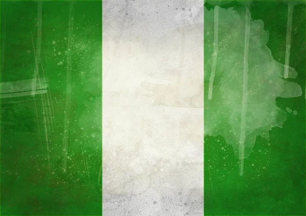 Nigeria grunge bandeira ilustração — Fotografia de Stock
