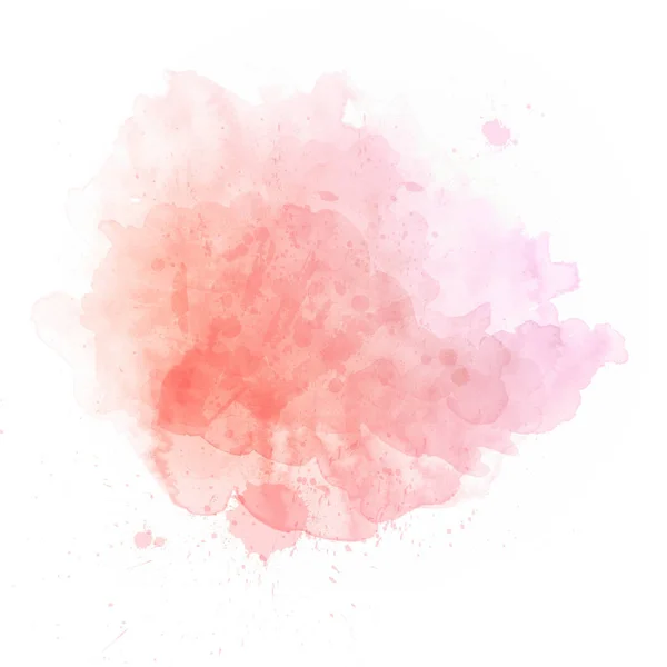 Aquarelle rose saumon éclaboussure — Photo