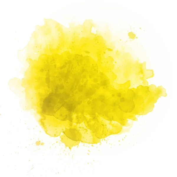 Красиві жовті акварельні сплески — стокове фото