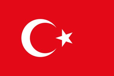Türkiye'nin bayrak illüstrasyon vektör