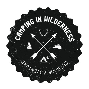 Kamp lastik damgası vektör 