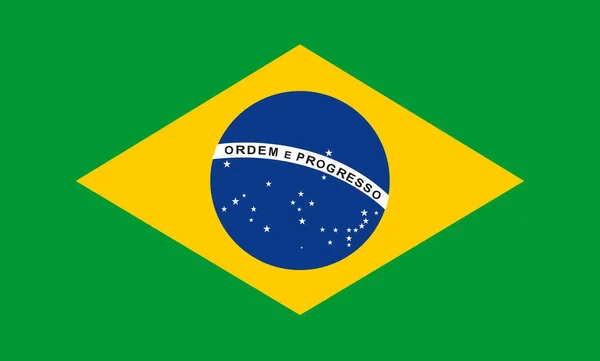 Brasil bandeira vetor ilustração — Vetor de Stock