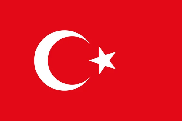 Illustration vectorielle drapeau Turquie — Image vectorielle