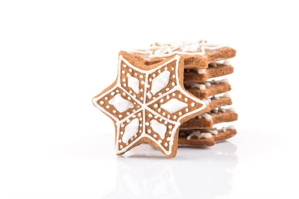 Hvězda tvar vánoční perník cookies — Stock fotografie