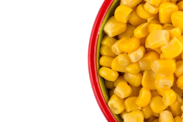 Édes konzerv kukorica, tál — Stock Fotó