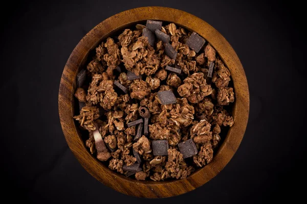 Muesli com pedaços de chocolate — Fotografia de Stock