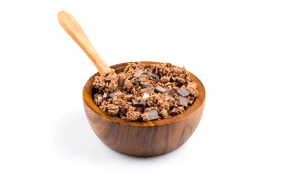 Macro Close Chocolate Muesli Pieces Chocolate — Stock Photo, Image